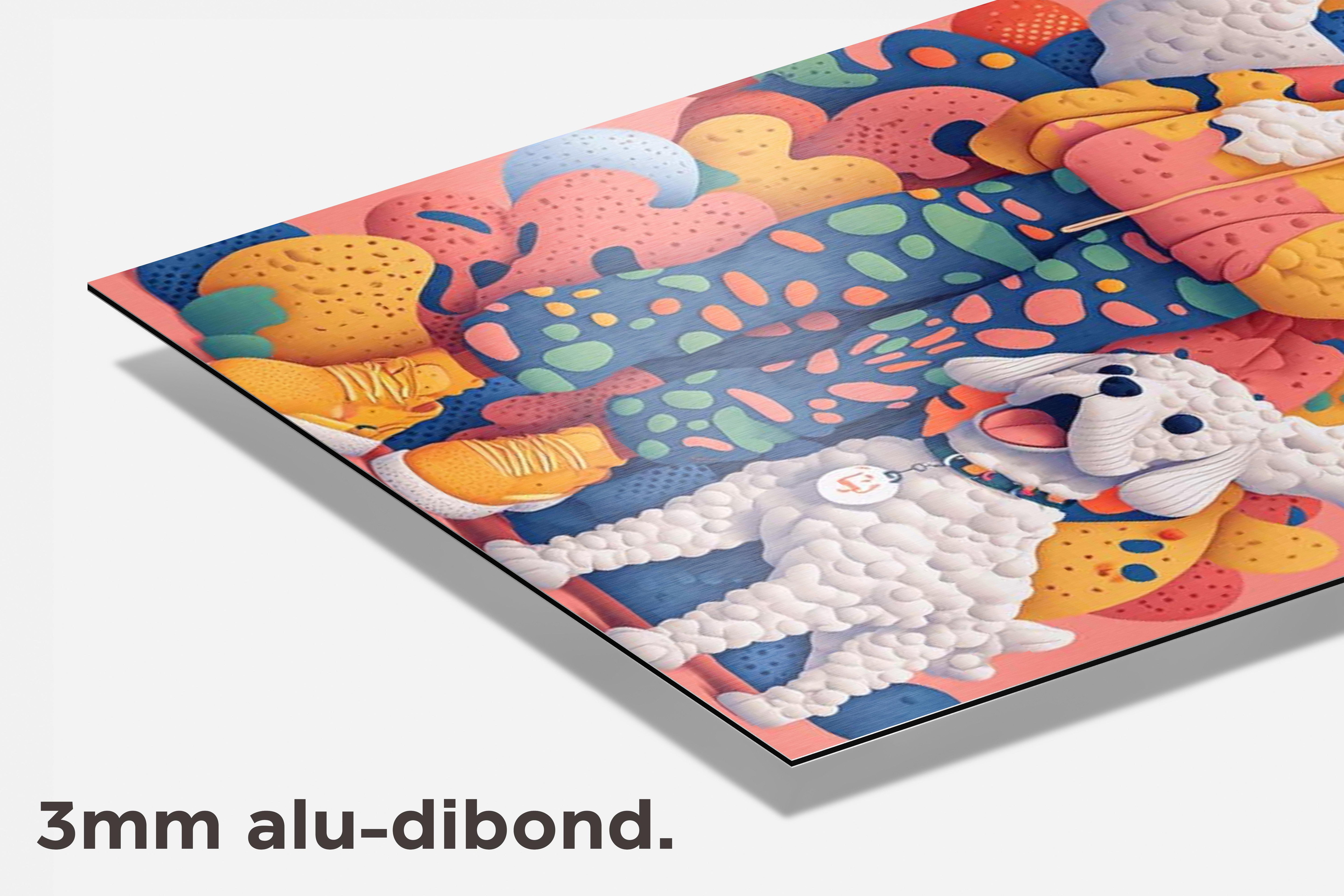 Hond Meisje dibond detail