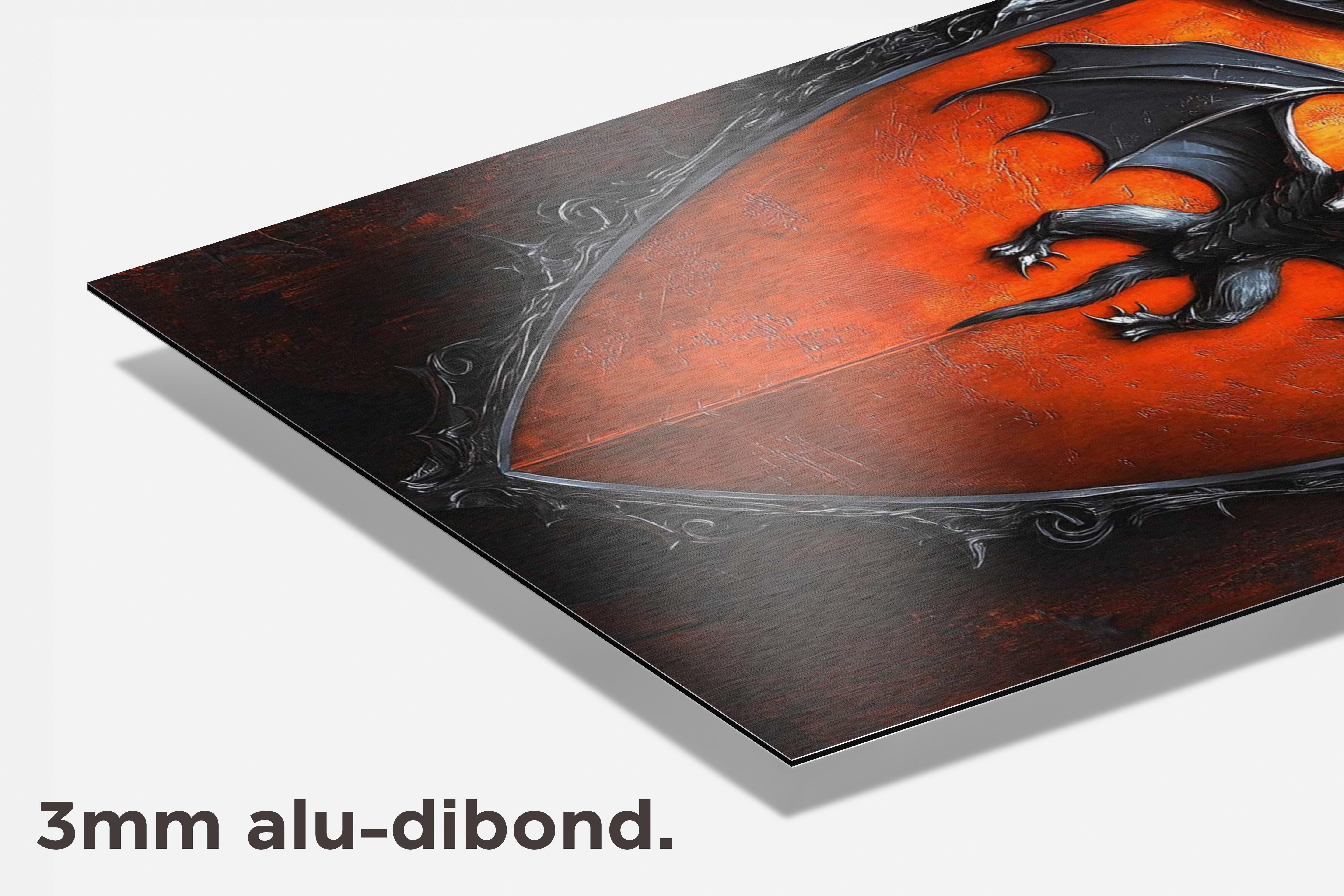 Drakenschild dibond detail