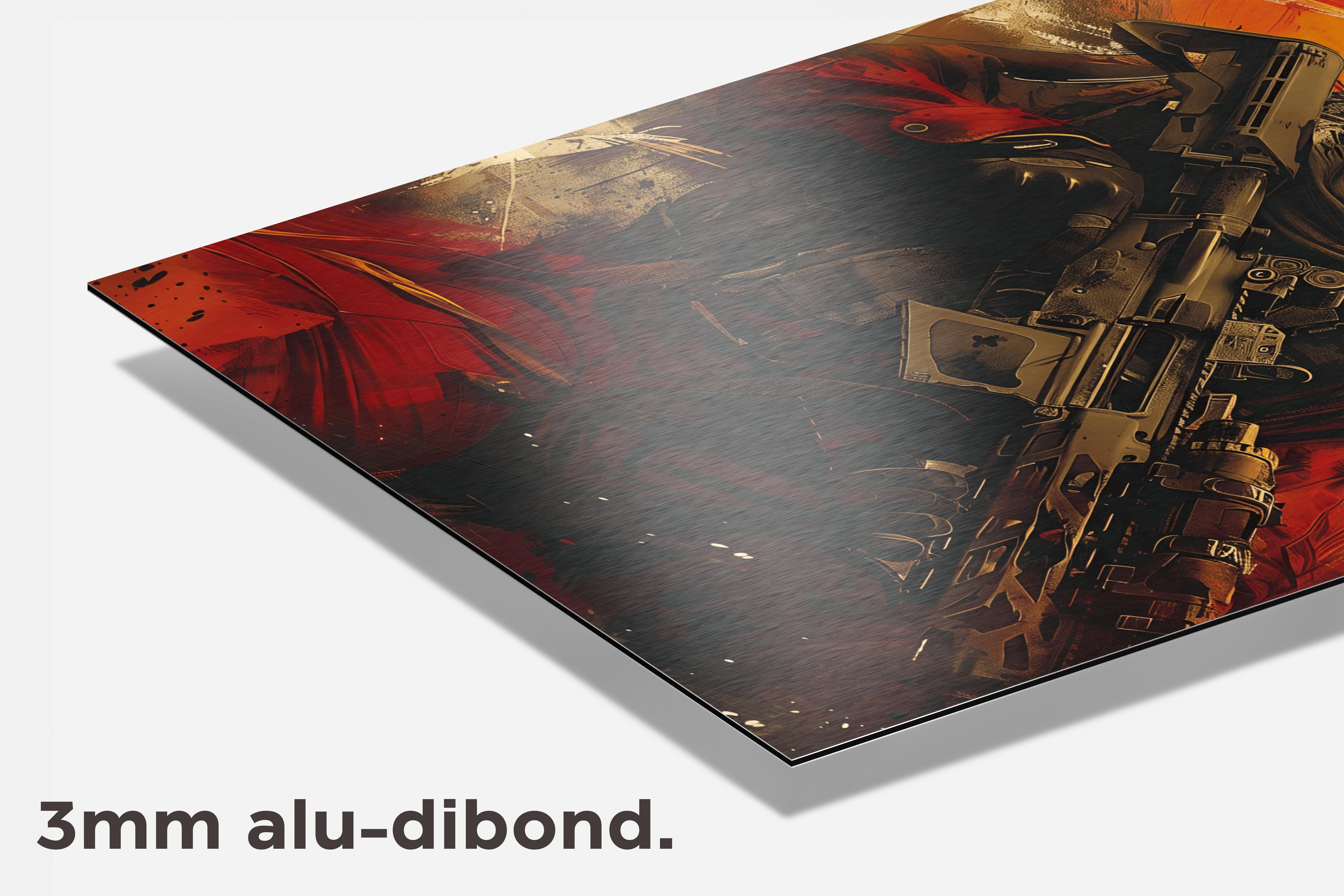 Schedel Soldaat dibond detail