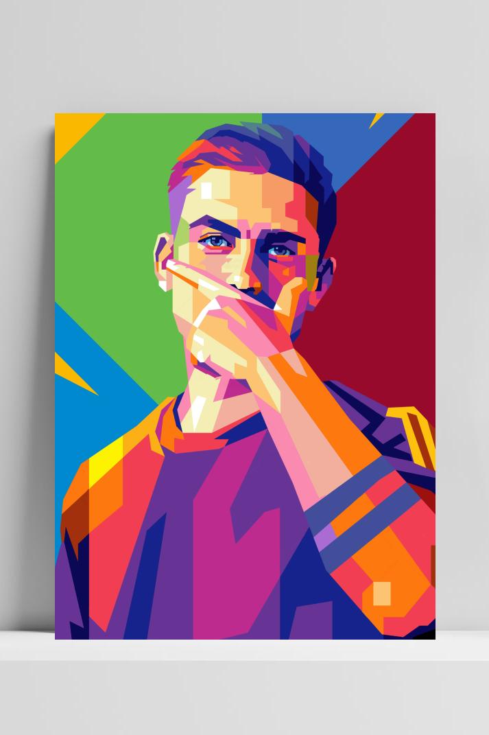 Paulo Dybala op 3mm aluminium dibond