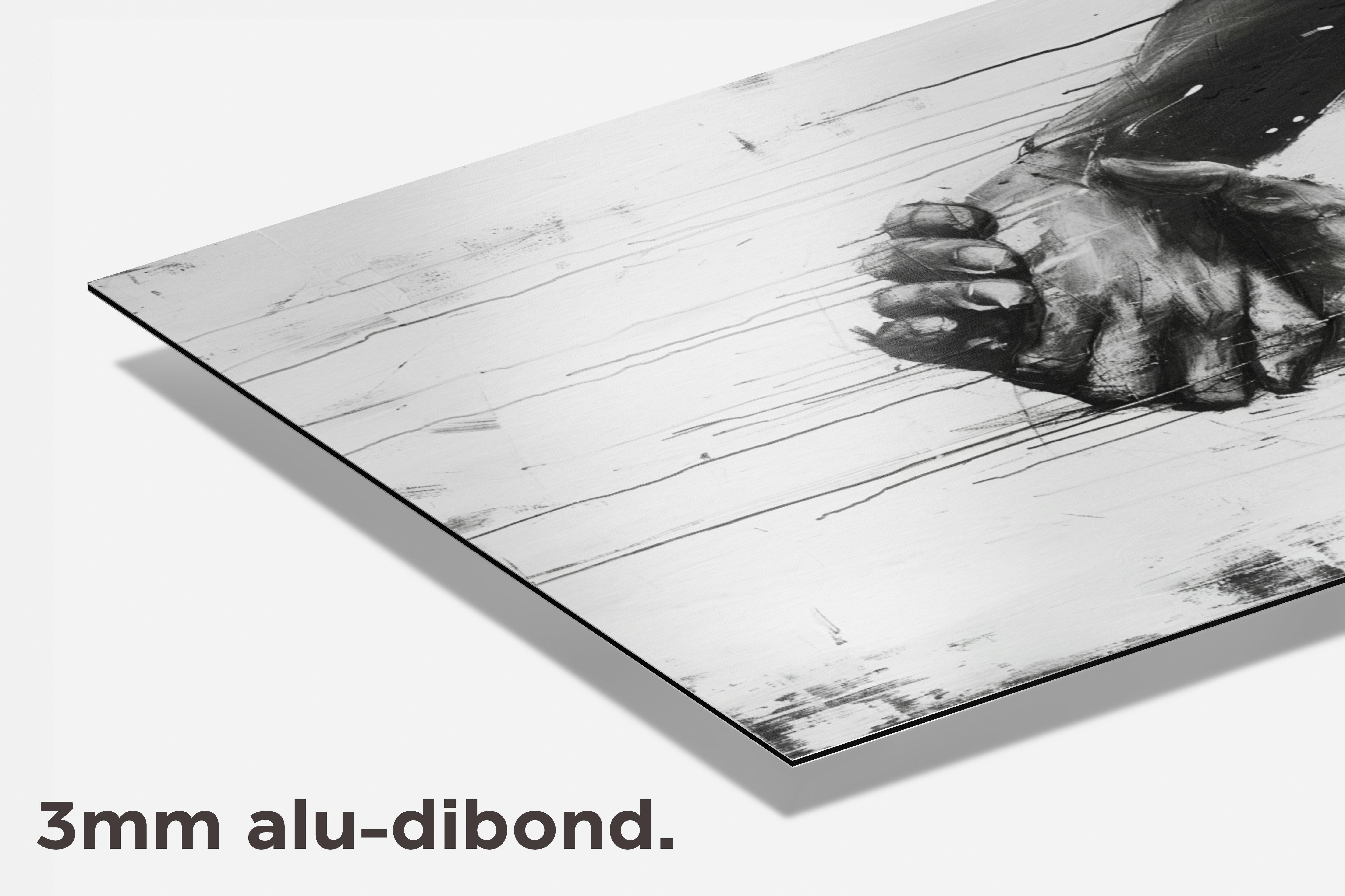 Hand in hand dibond detail