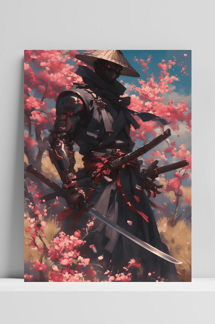 Sakura Biomech op 3mm aluminium dibond