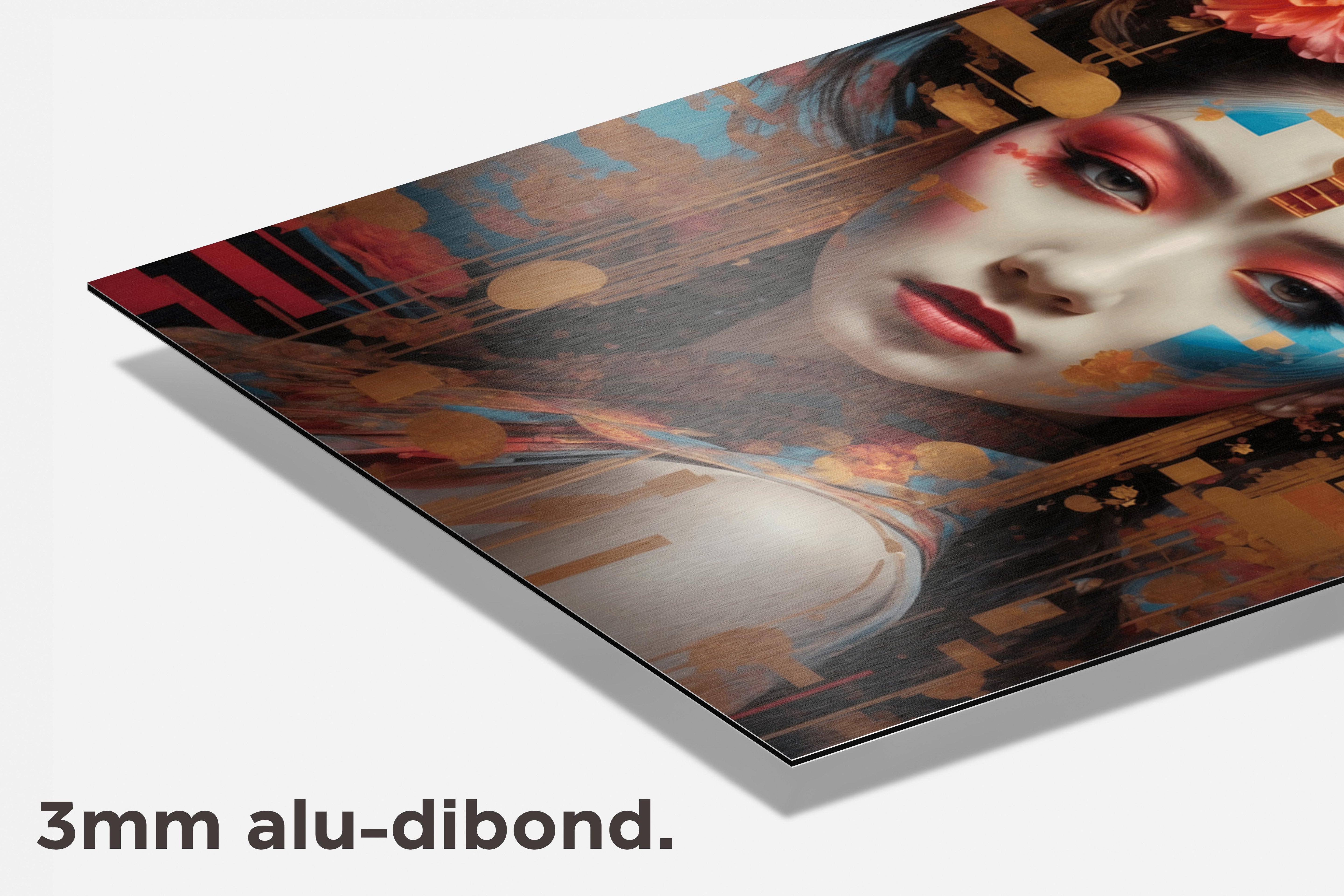 Geisha Goud dibond detail