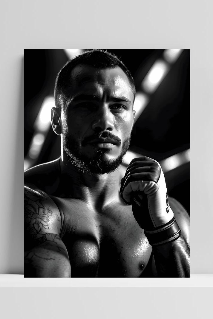 Free Fighter Zwart Wit op 3mm aluminium dibond