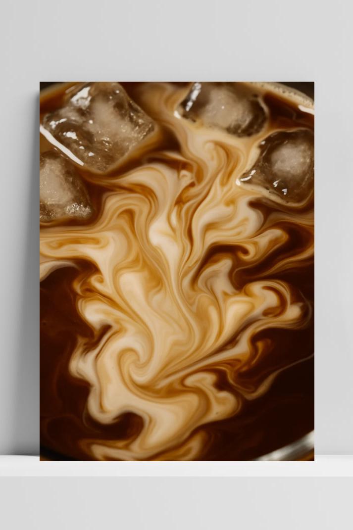 Iced Coffee Milk Swirl dans un intérieur