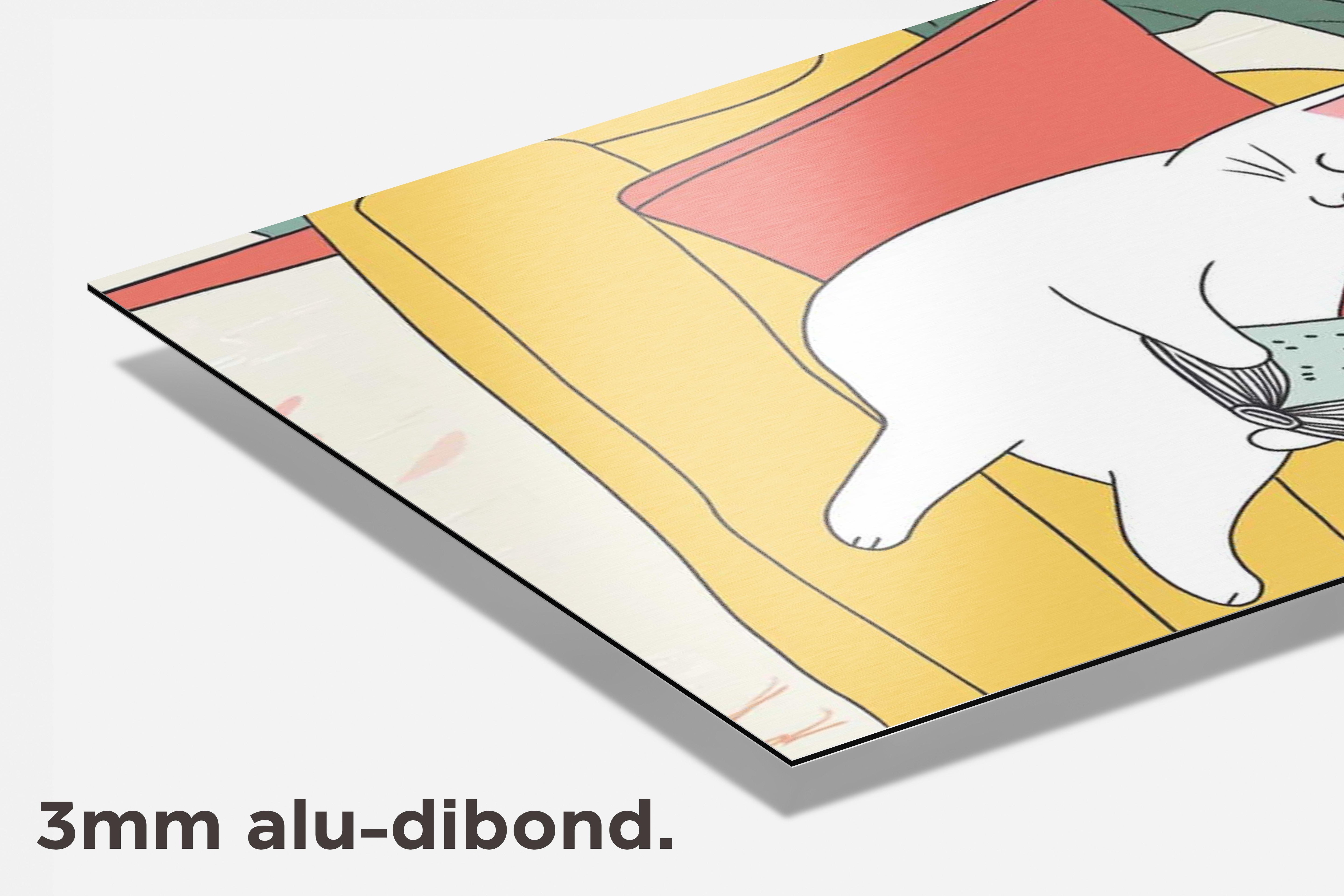 Kat Cartoon dibond detail