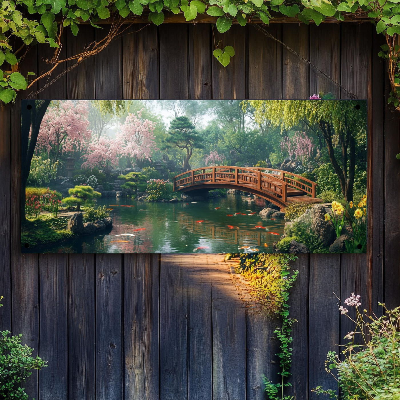 Póster Póster de jardín Estanque Japonés de 25 Artstreet