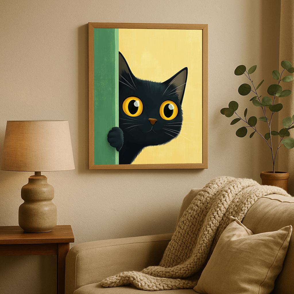 Black Cat Cartoon poster sfeerbeeld 1