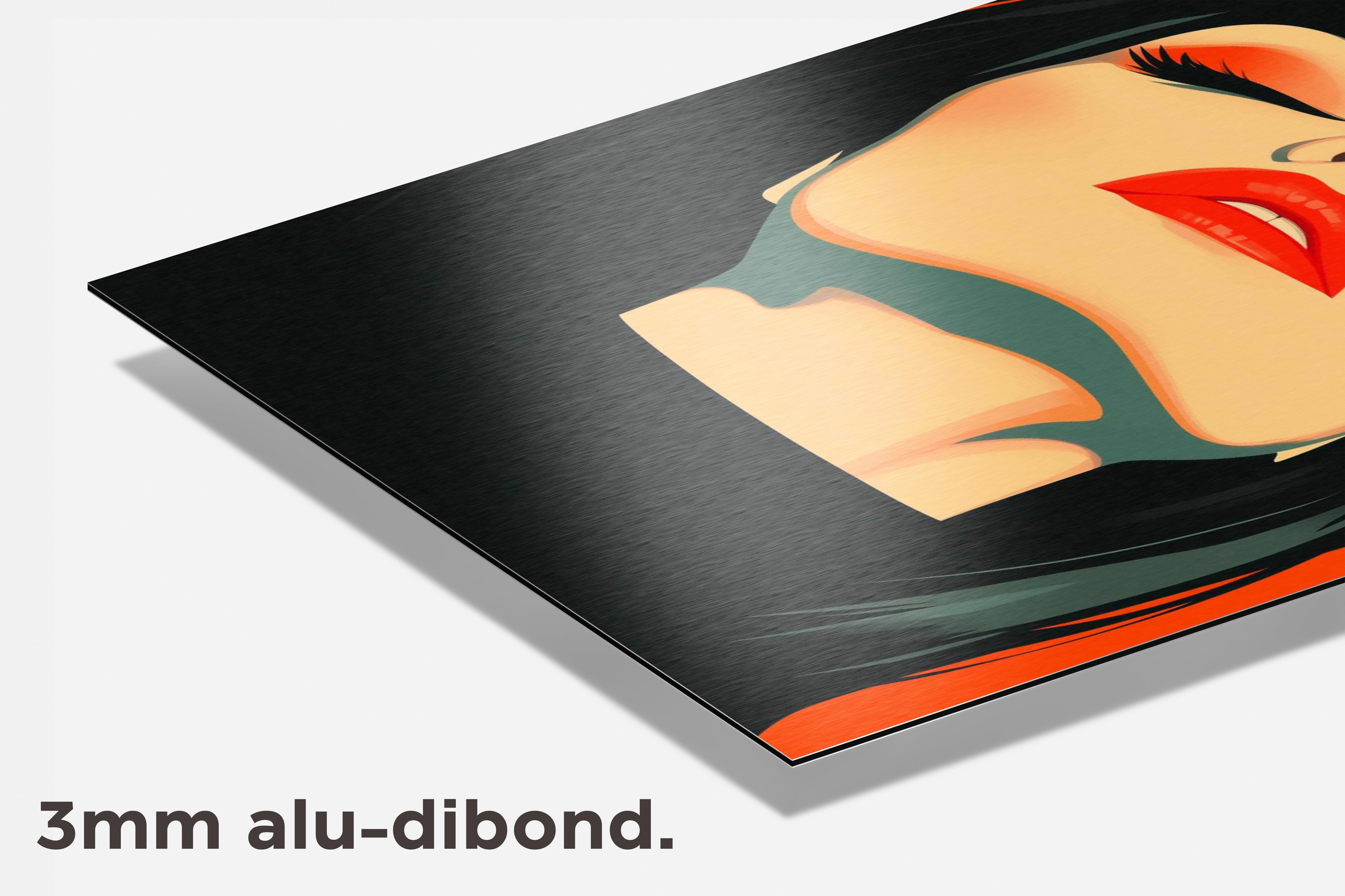 Vrouw Pop Art dibond detail
