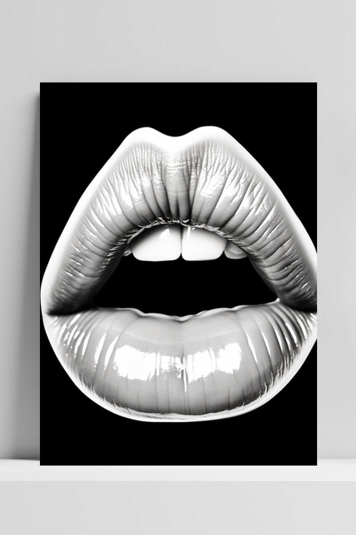 Mond Sticker op 3mm aluminium dibond