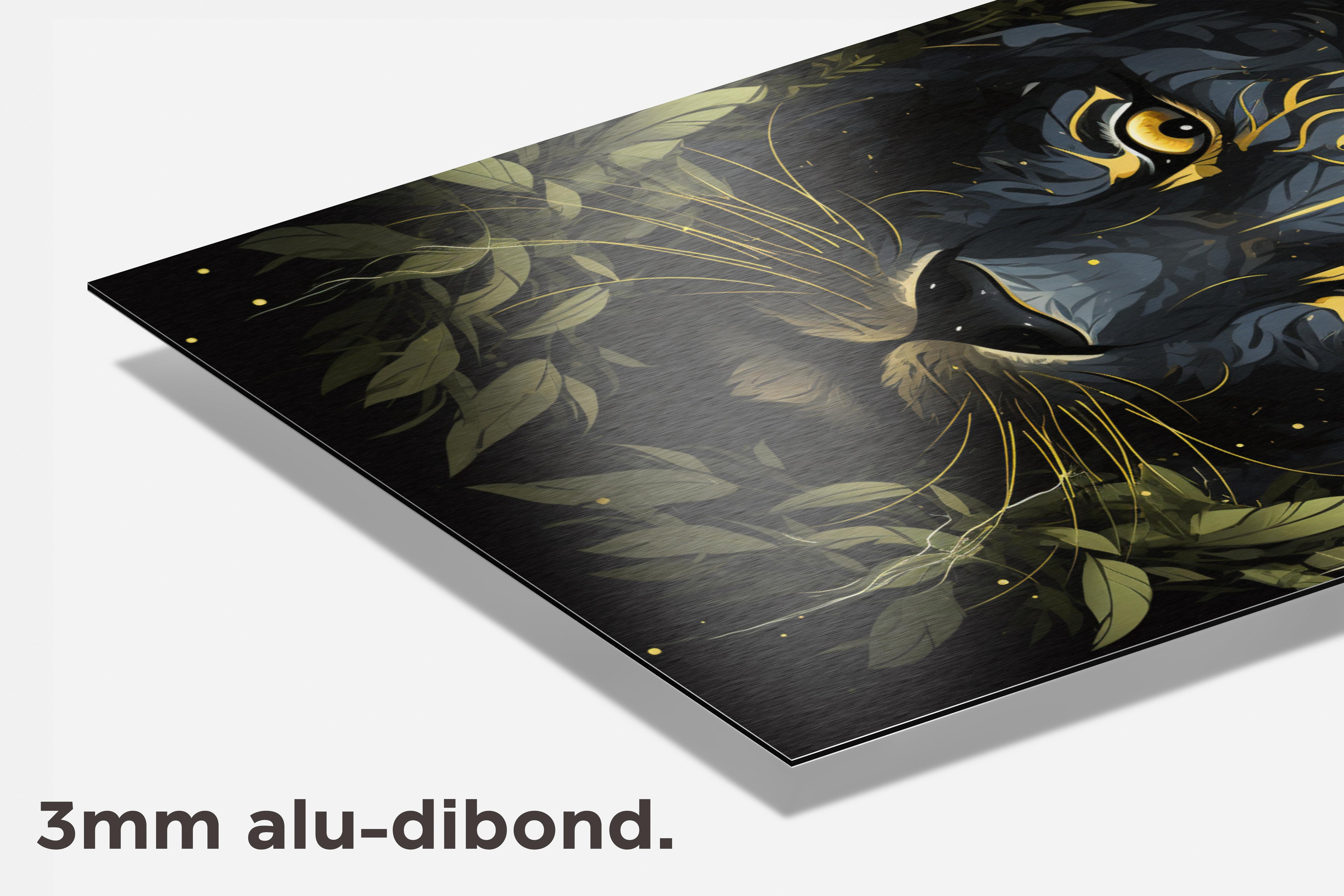 Zwarte Panter Goud dibond detail