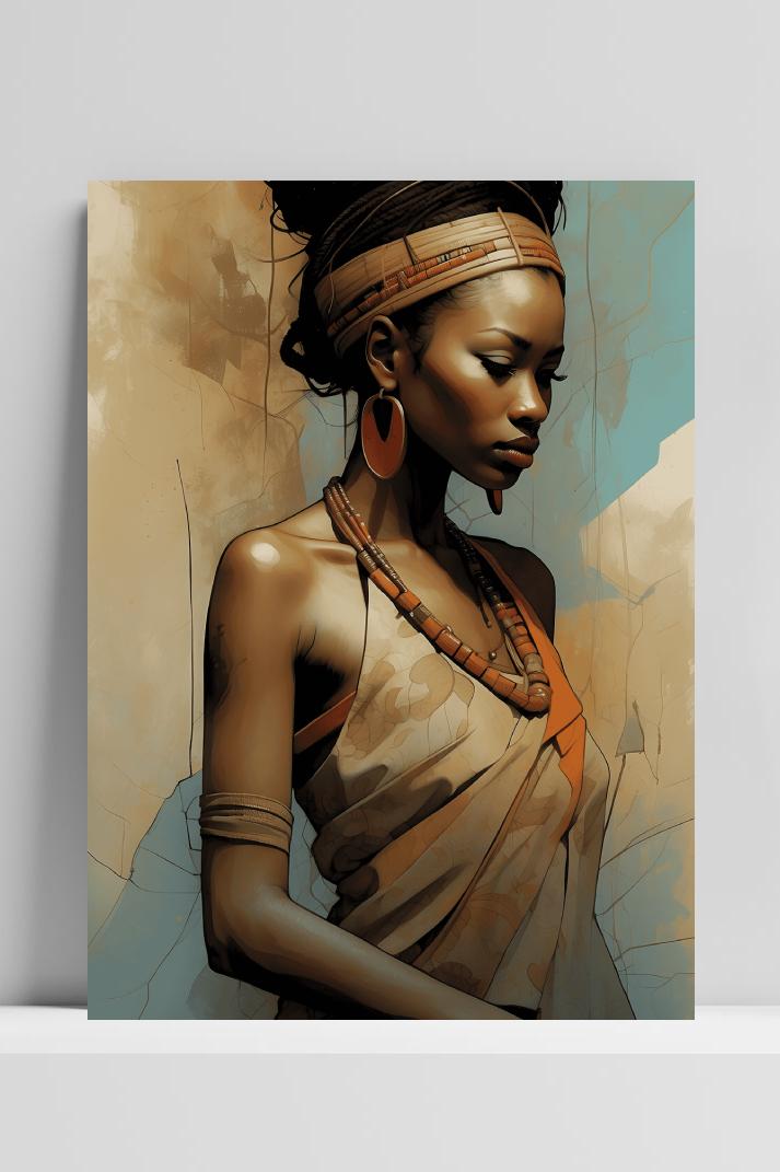Afrikaans Model Blauw op 3mm aluminium dibond