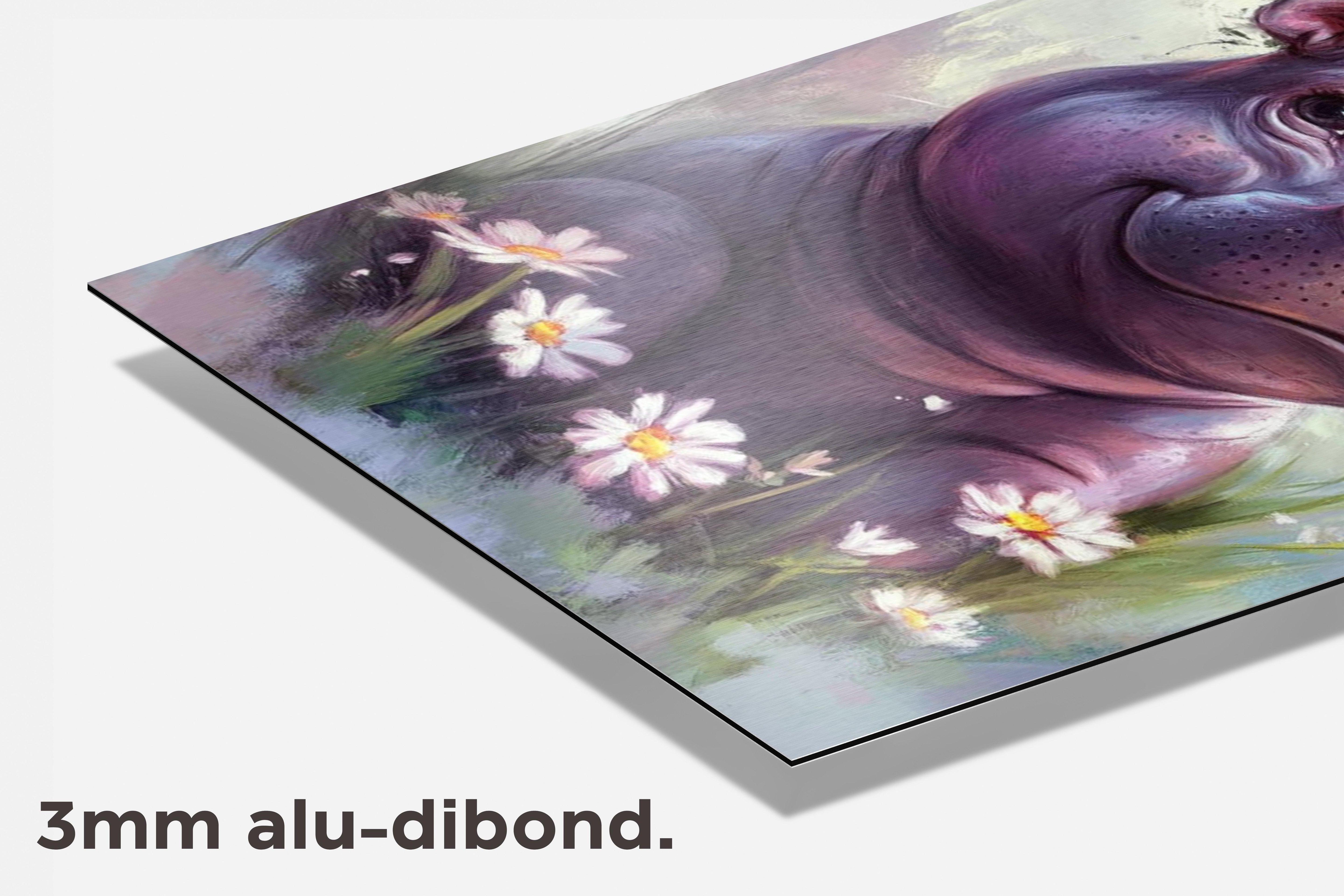 Baby Nijlpaard dibond detail