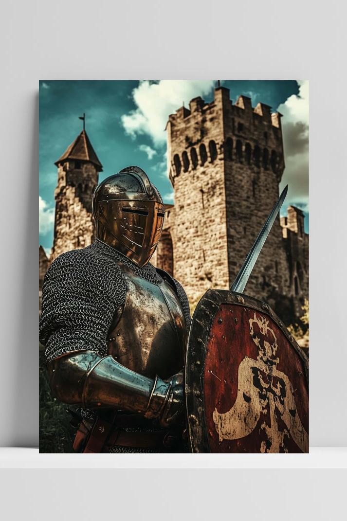 Knight Castle op 3mm aluminium dibond