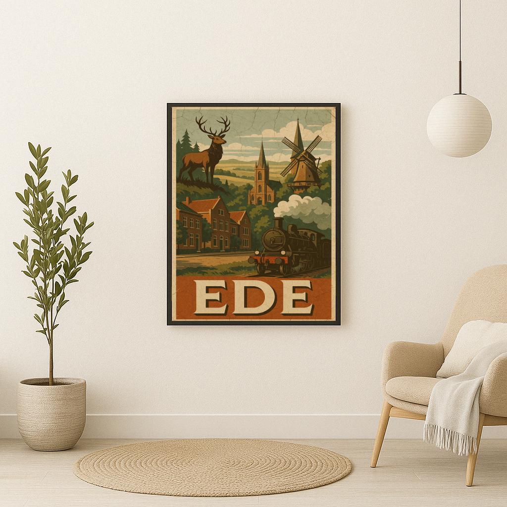 Mouth Laugh Ede Netherlands Vintage Text poster sfeerbeeld 2