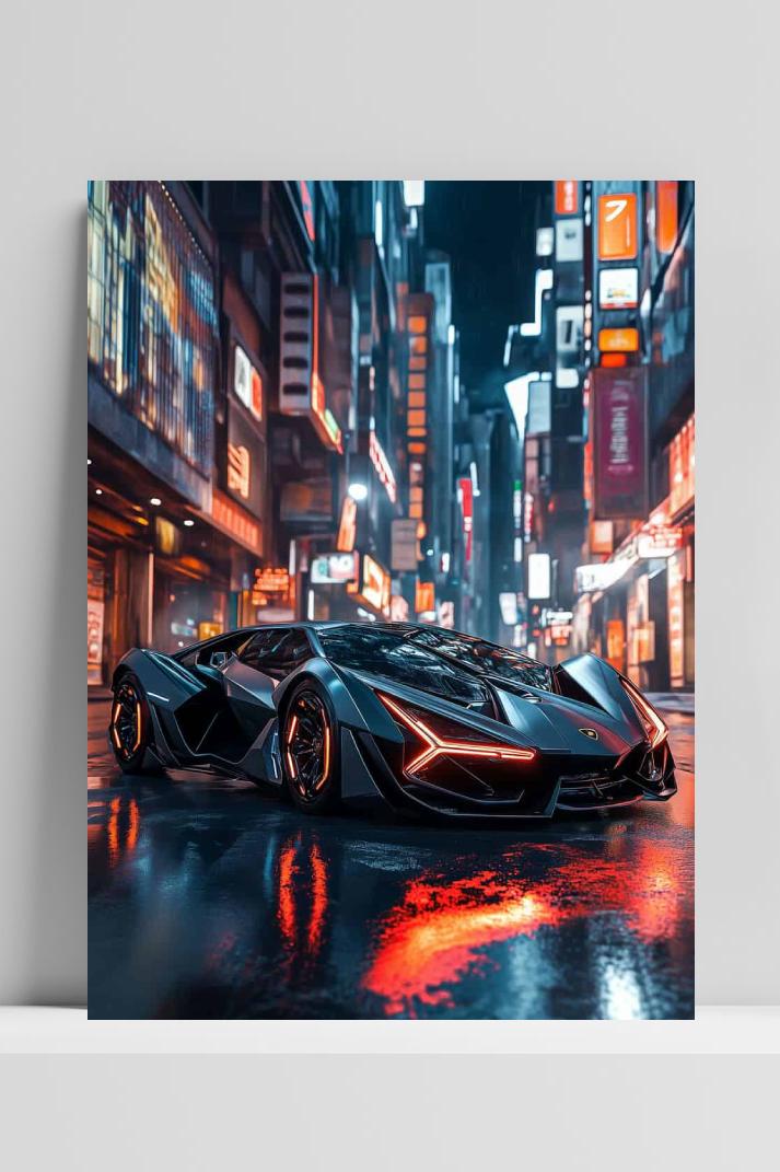 Lamborghini op 3mm aluminium dibond