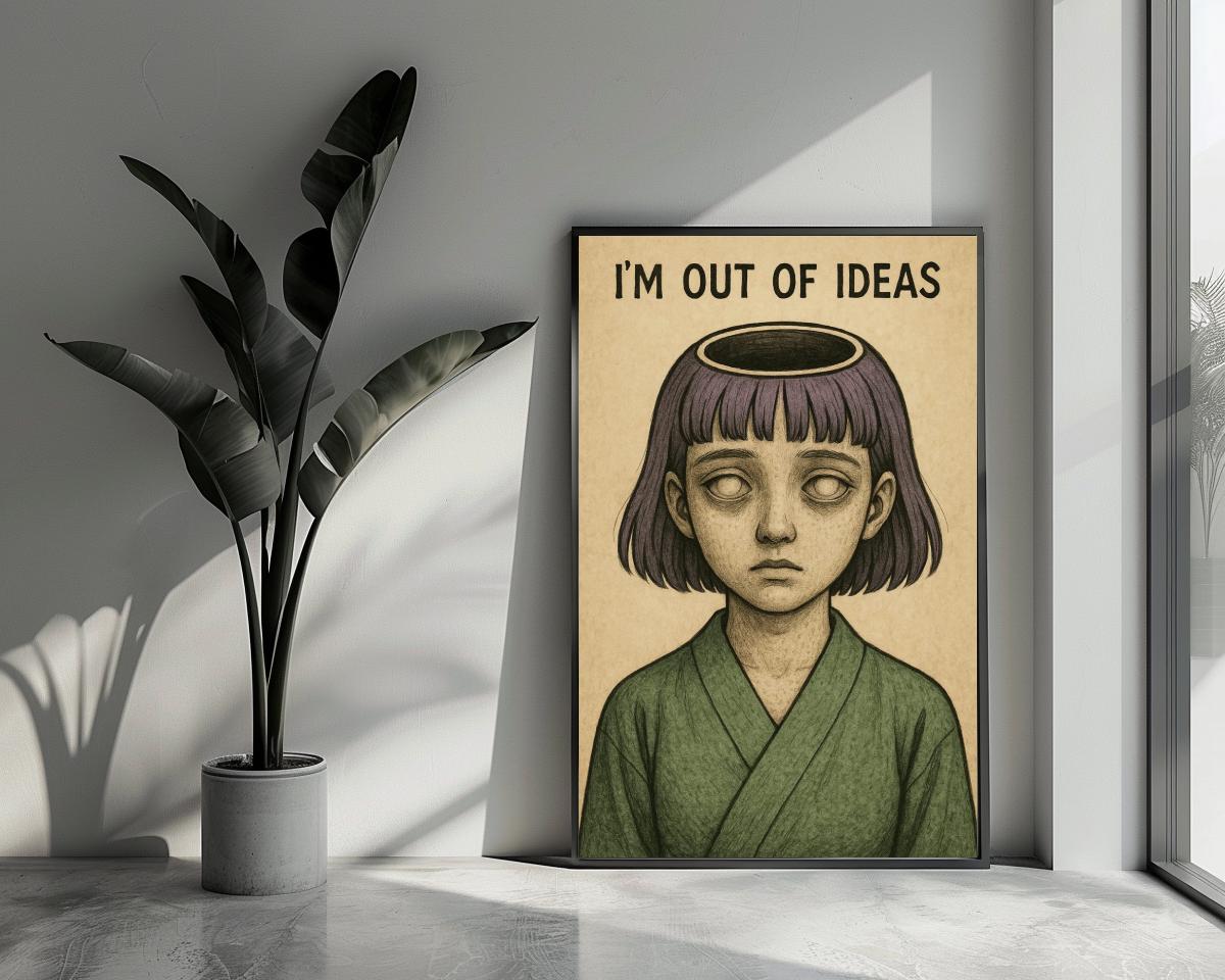 I'm Out Of Ideas Text poster van 25 Artstreet