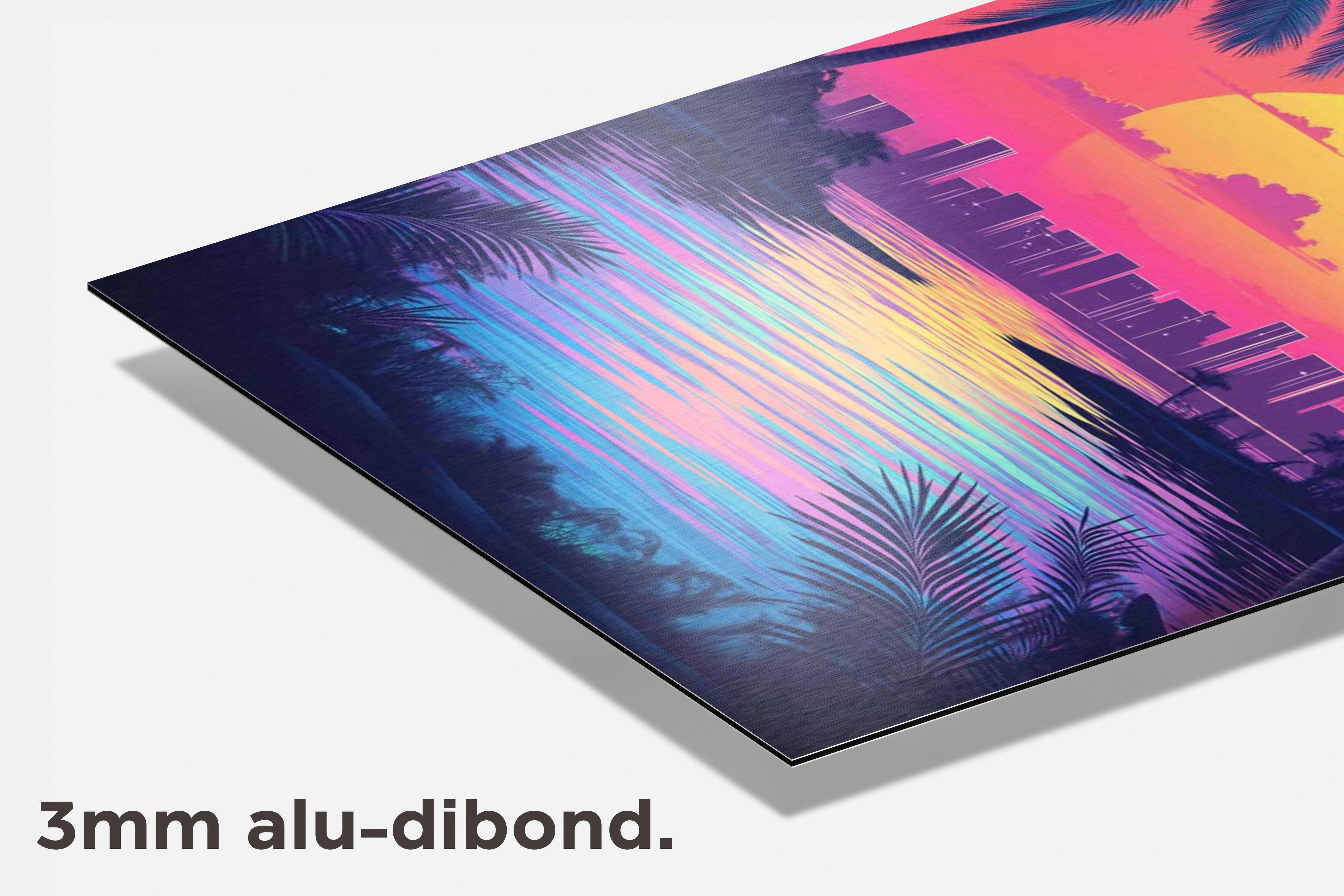 Neon Zee Stad dibond detail