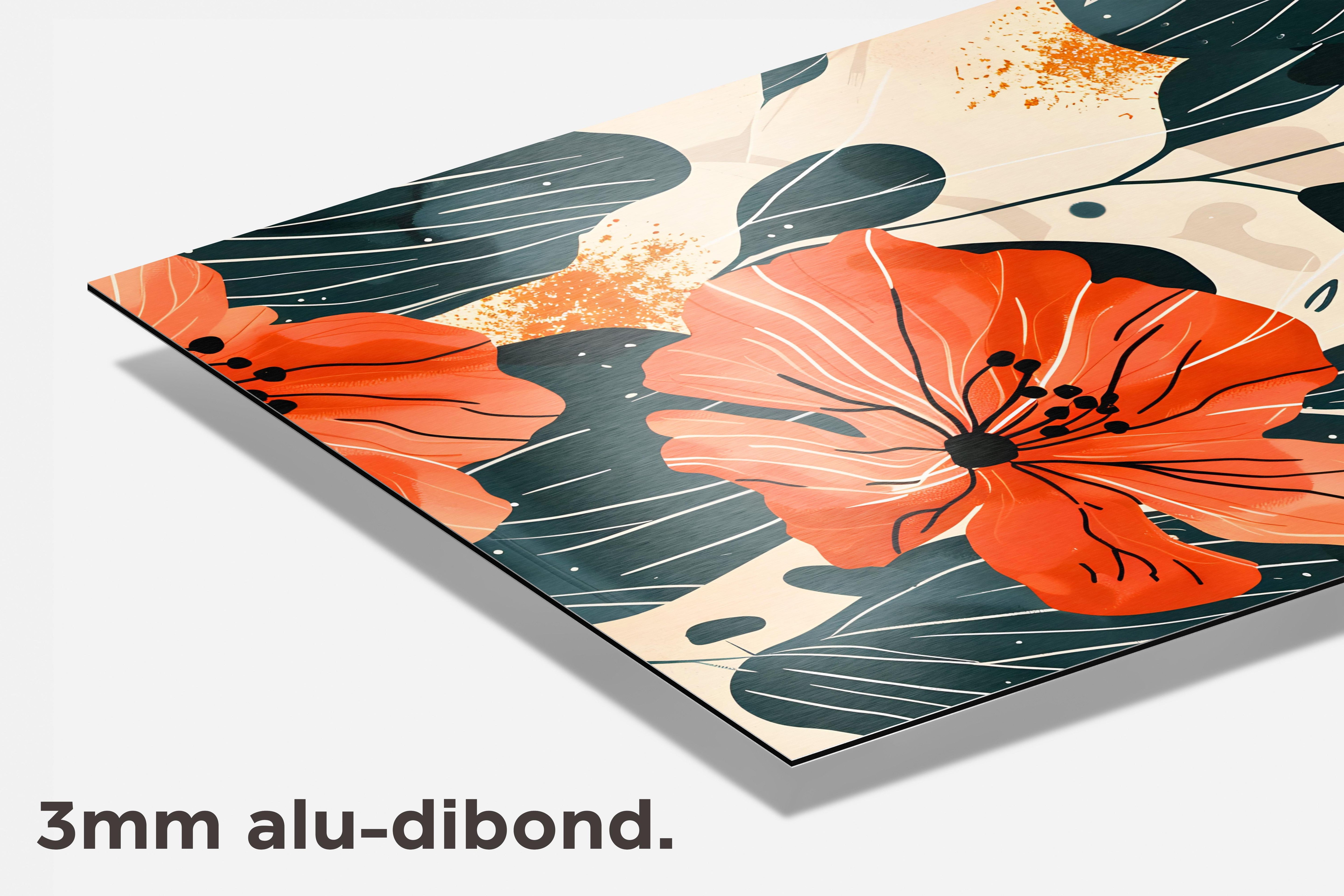 Boho Bloemen dibond detail