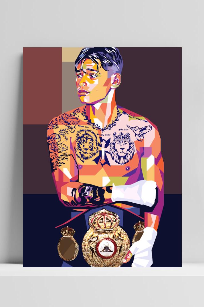 Ryan Garcia op 3mm aluminium dibond