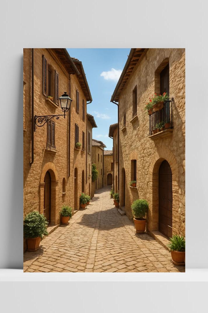 Alleyway Cobblestone Town in interieur