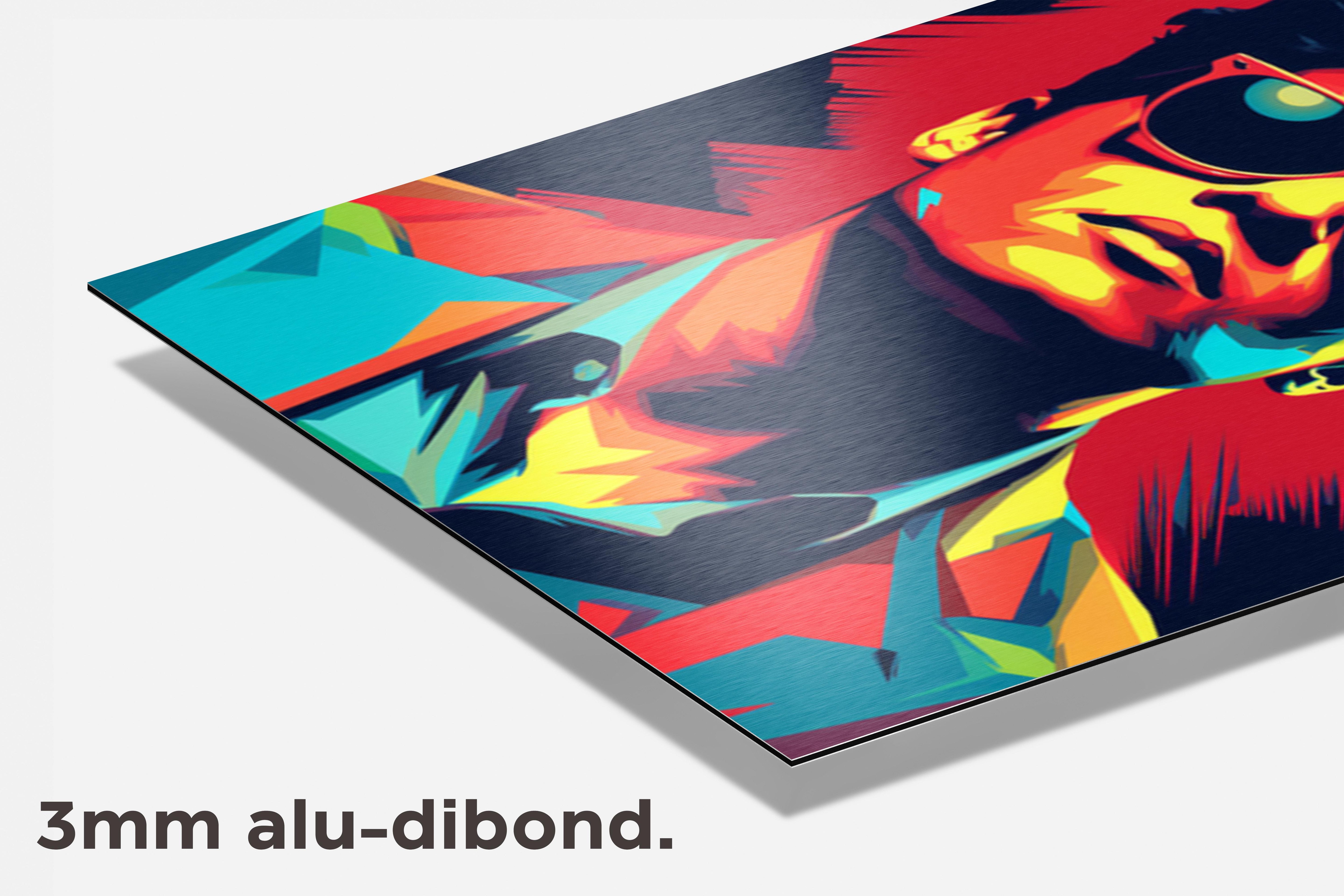 Bruno Mars dibond detail