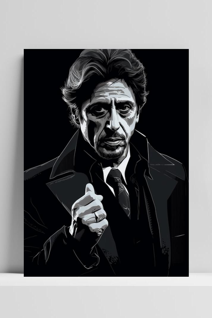 Al Pacino Heat op 3mm aluminium dibond