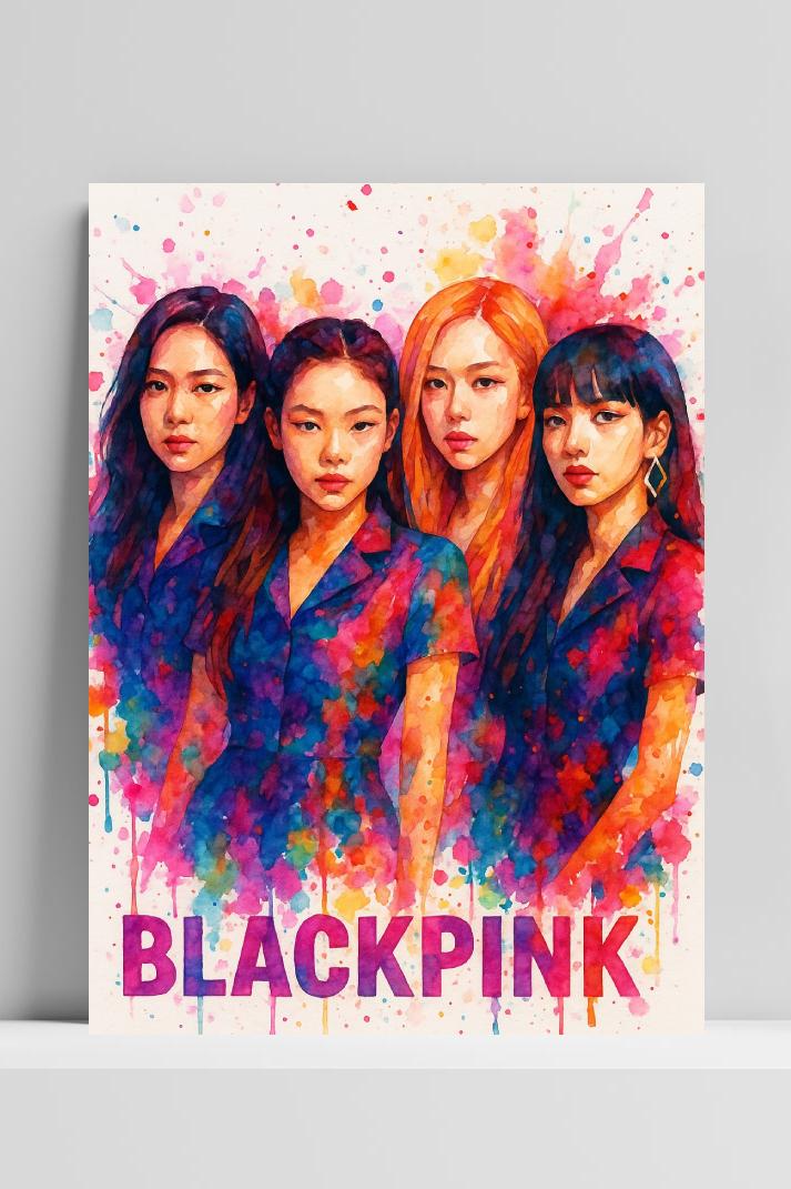 BLACKPINK Aquarel dans un intérieur