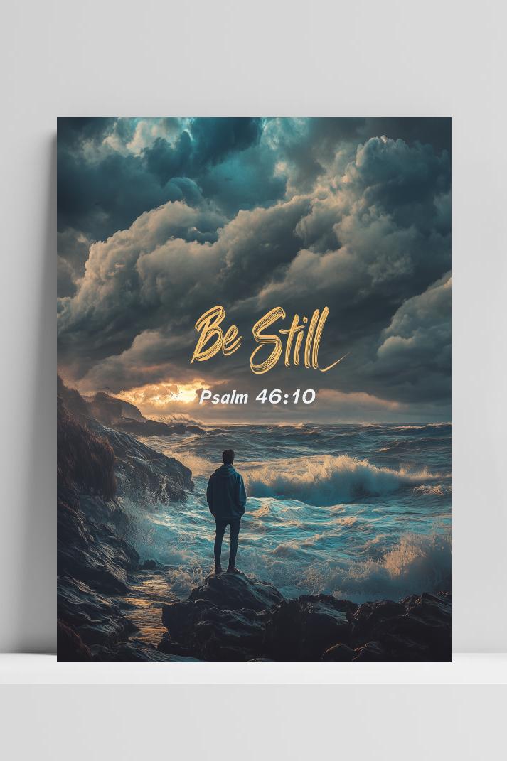Be Still op 3mm aluminium dibond