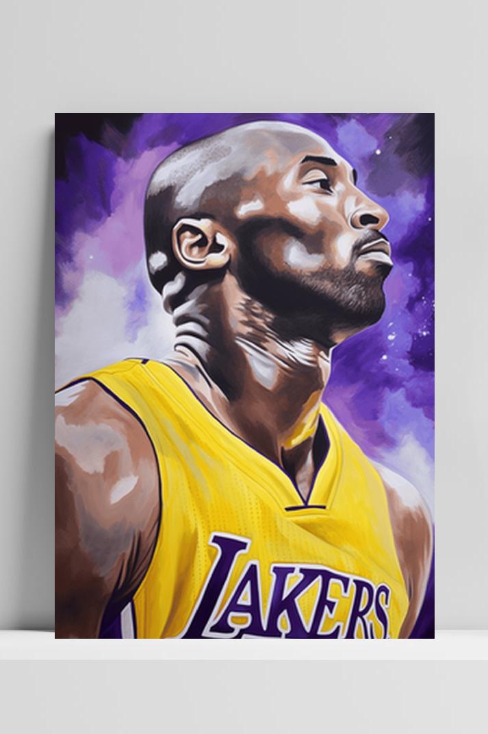 Kobe Bryant Poster op 3mm aluminium dibond