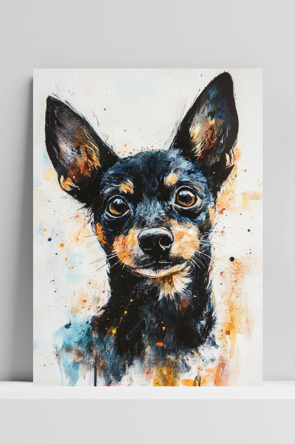Miniature Pinscher Dog Aquarel Pet poster