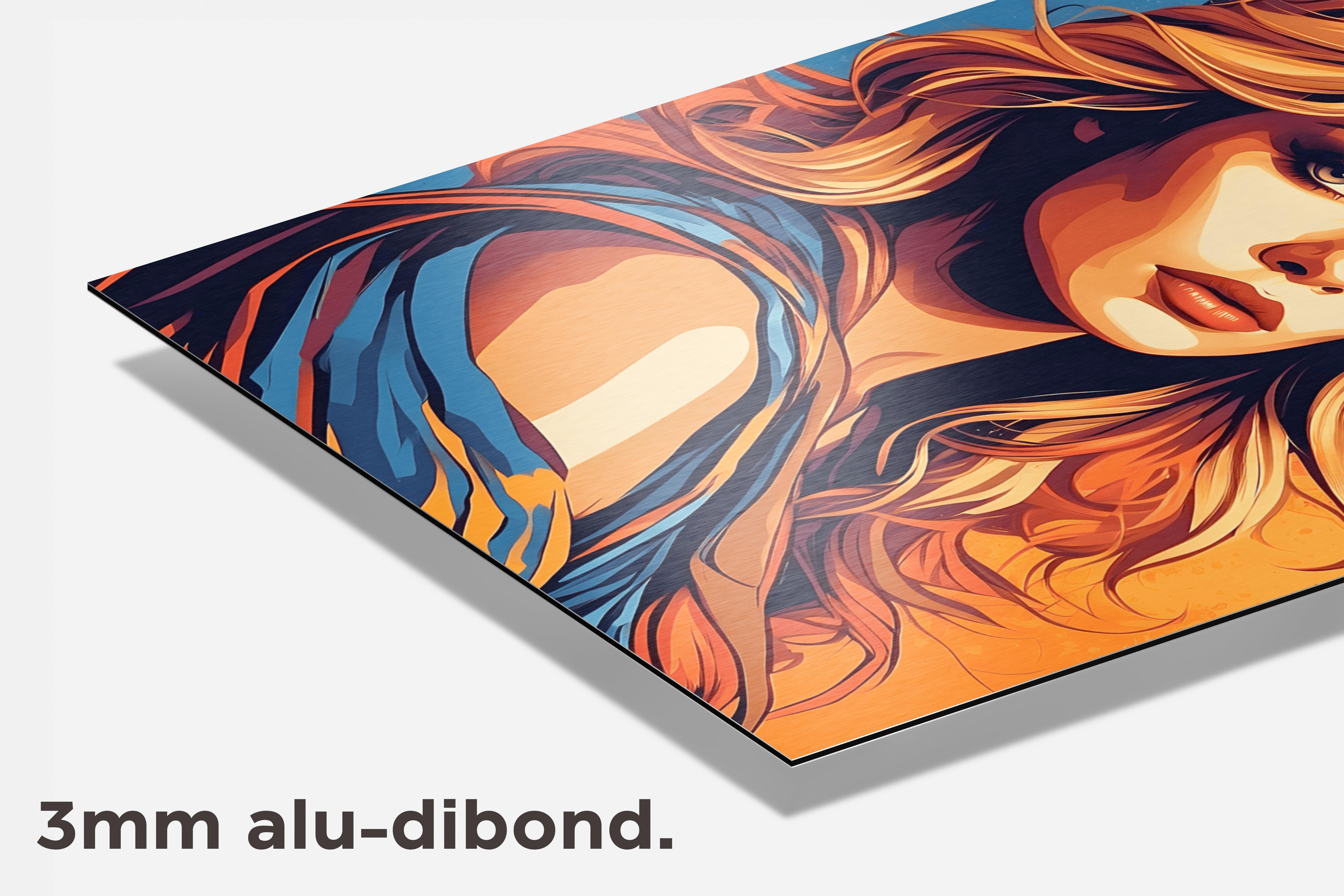 Vrouw Abstract Startrek dibond detail