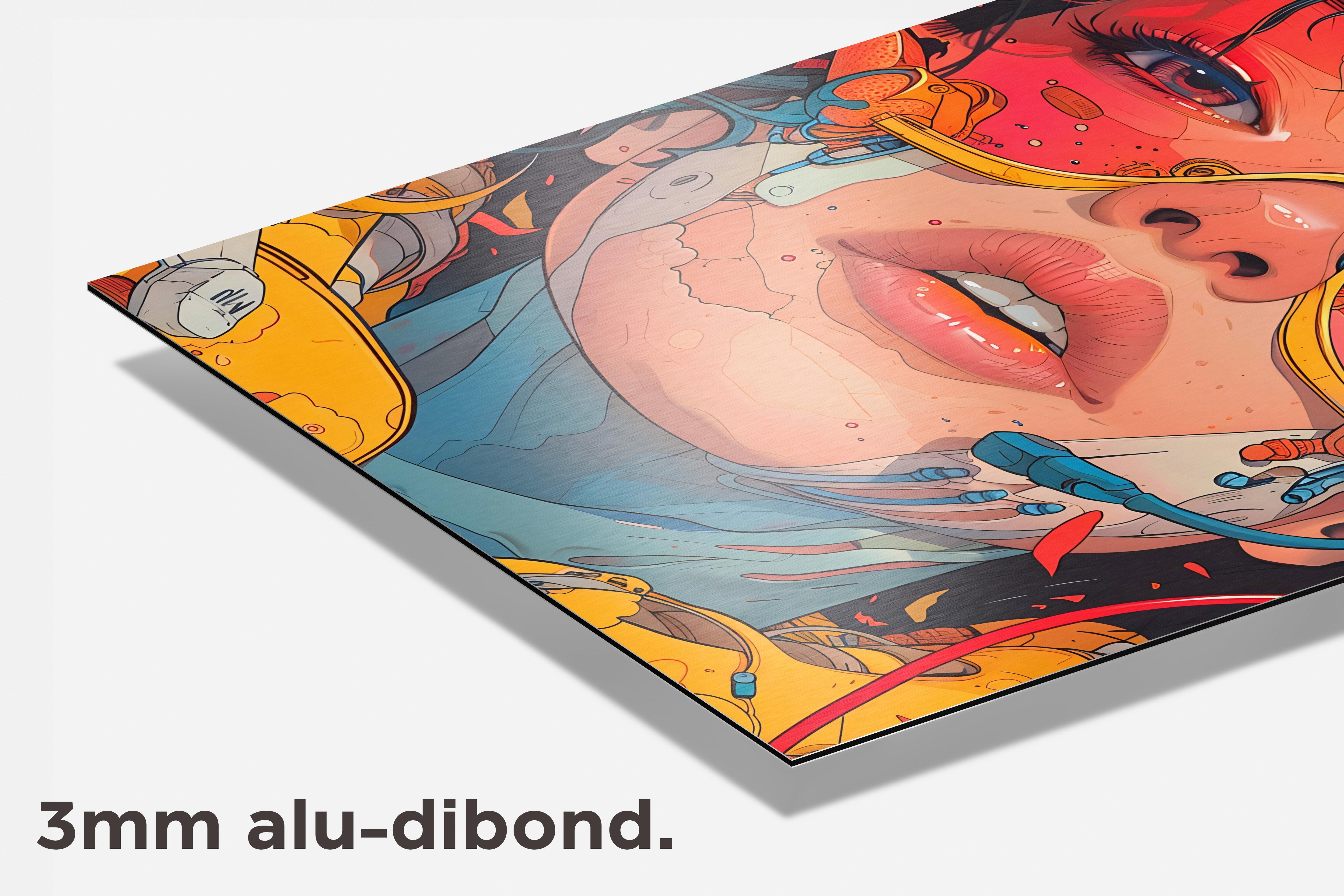 Skibril Anime dibond detail