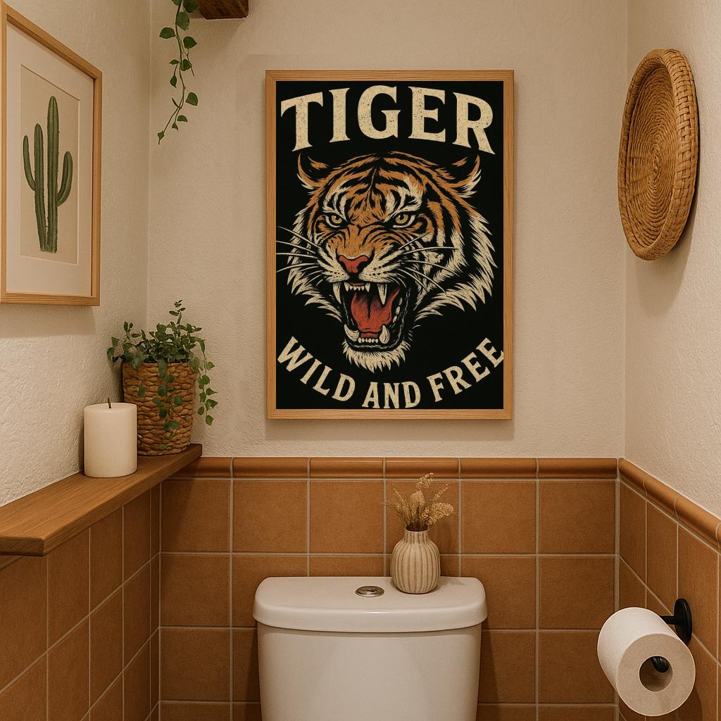 Tiger Wild And Free Text poster sfeerbeeld 3