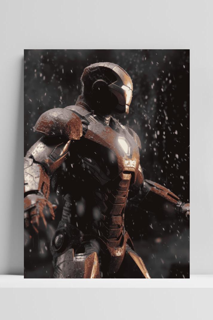 Iron Man op 3mm aluminium dibond