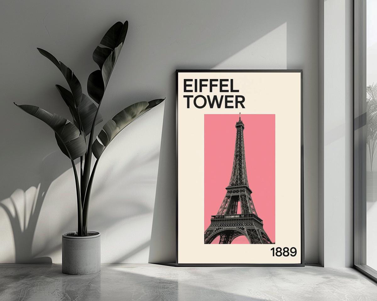 Eiffel Tower 1889 Text poster van 25 Artstreet