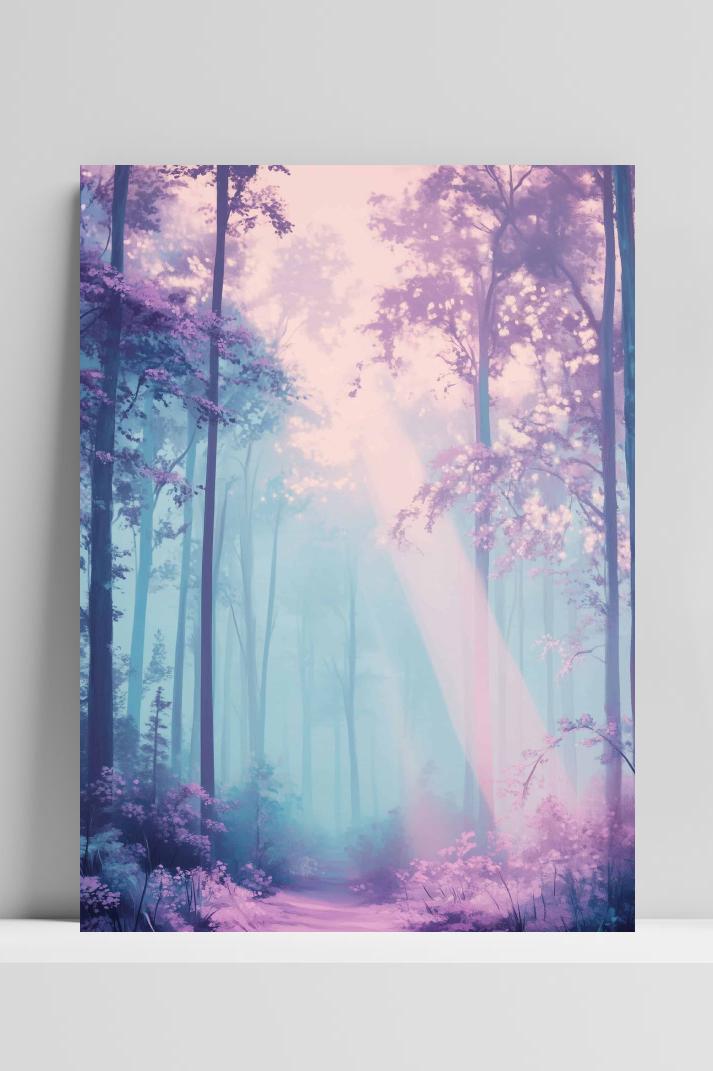 Bos Pastel op 3mm aluminium dibond