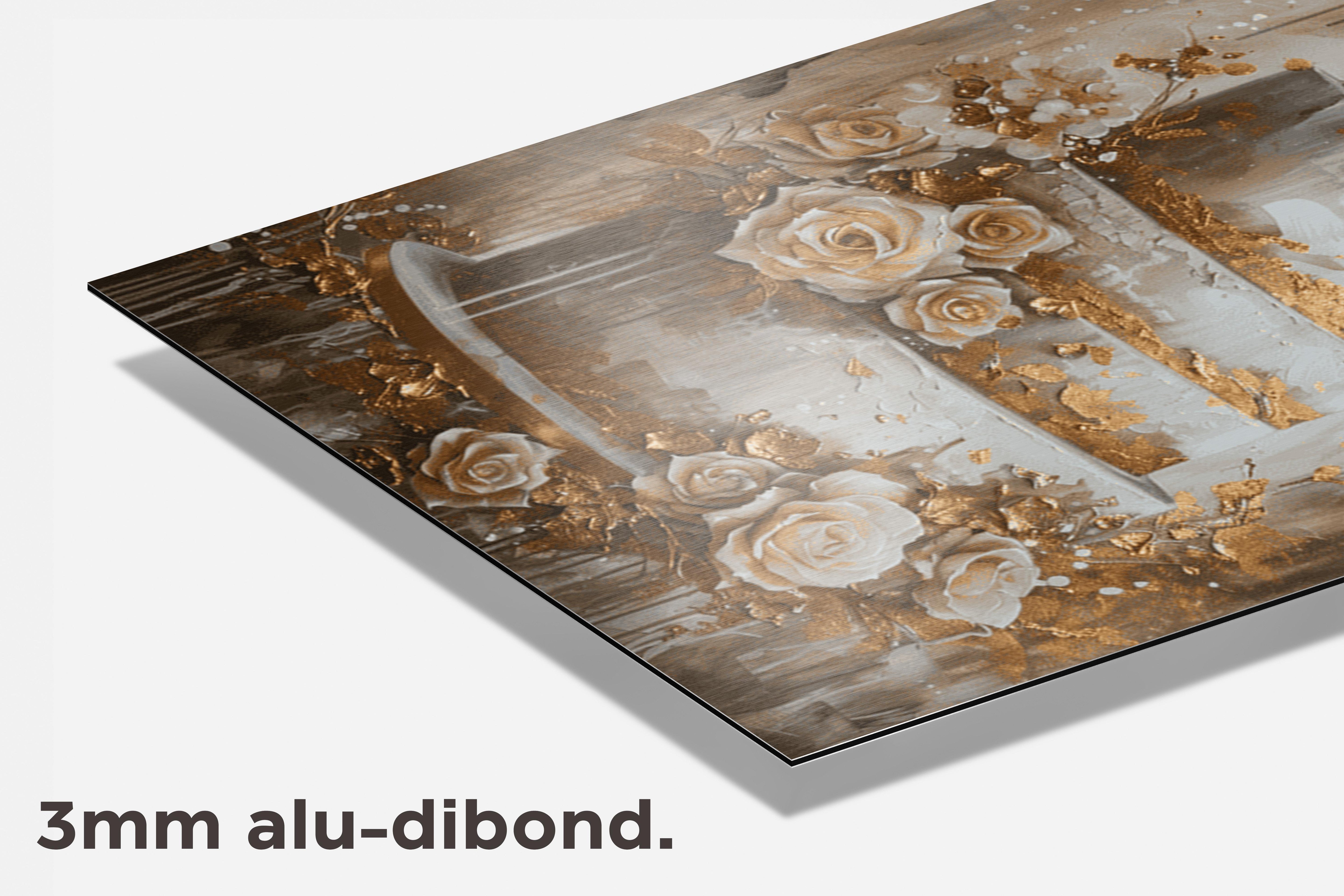 Taart Aquarel dibond detail