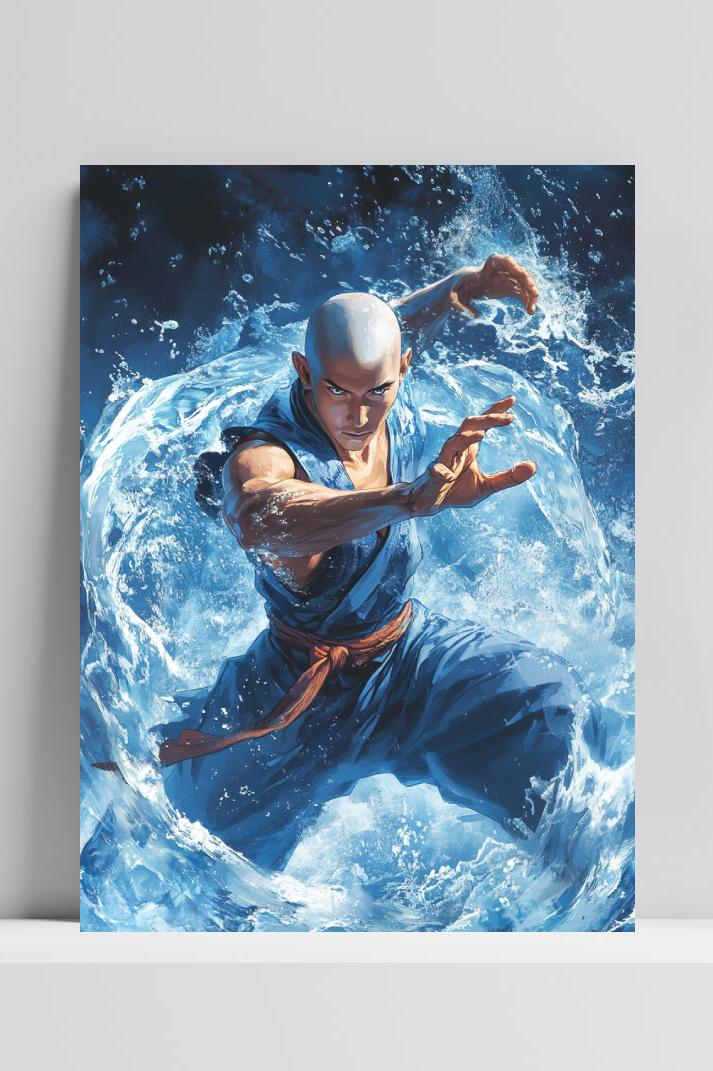 Martial Arts Water op 3mm aluminium dibond