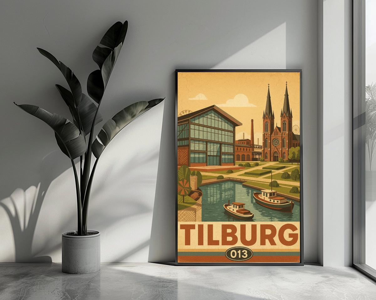 Tilburg Netherlands Vintage Text poster van 25 Artstreet