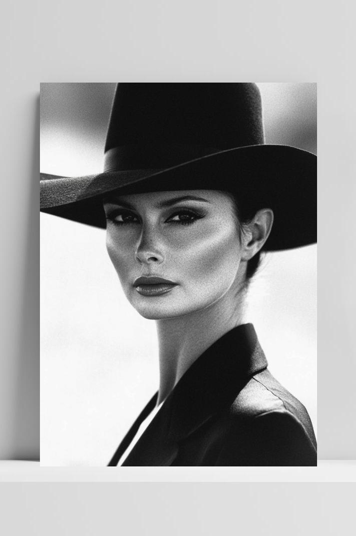 Vrouw Mode op 3mm aluminium dibond