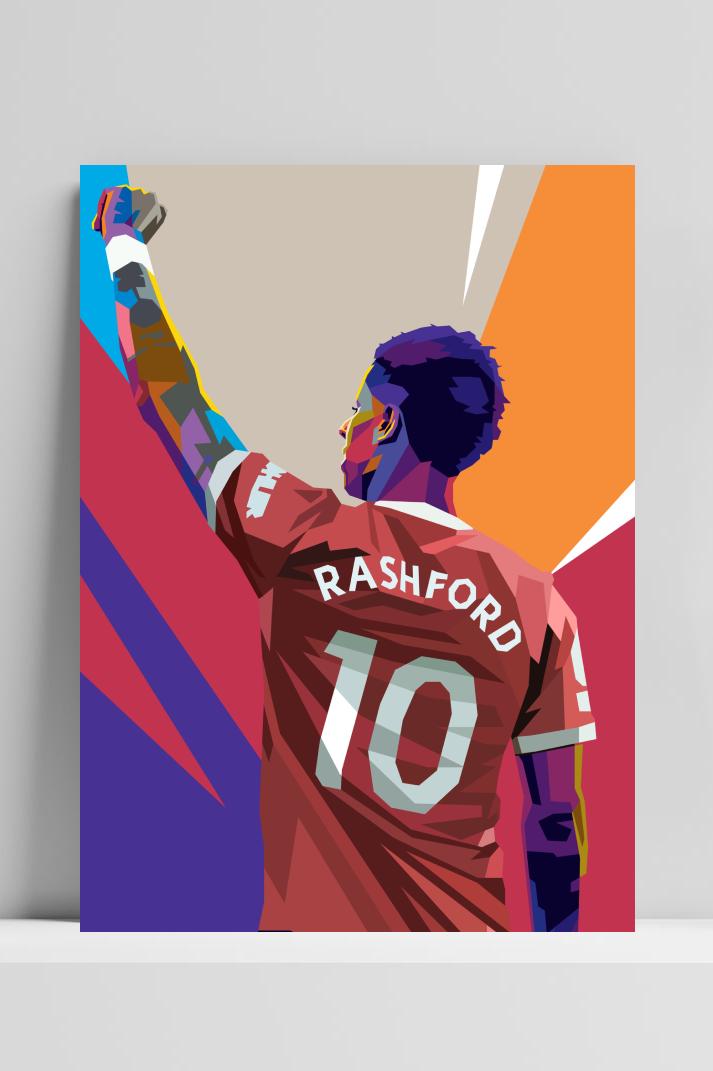 Rashford Pop op 3mm aluminium dibond