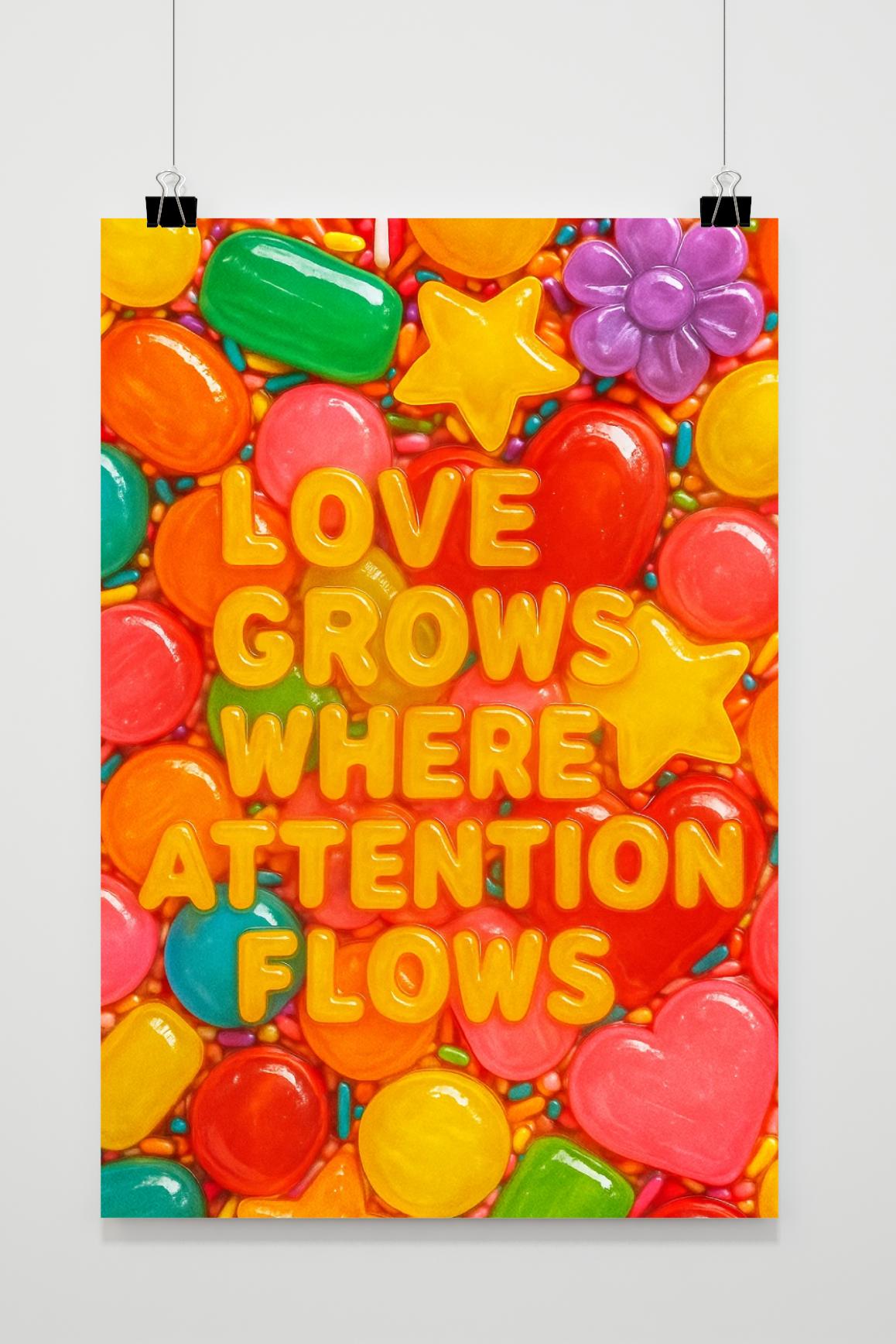 Love Grows Text poster van 25 Artstreet