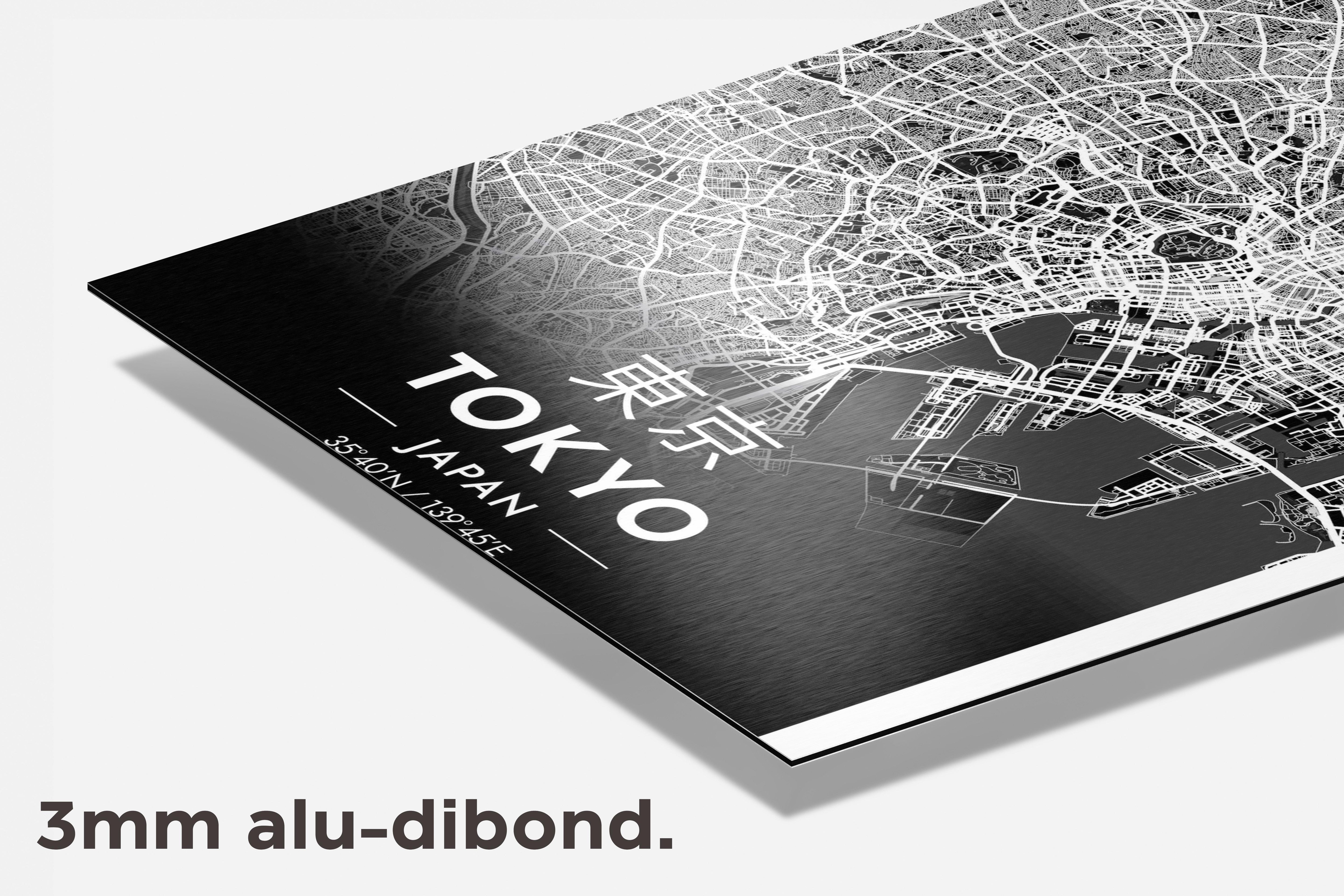 Tokyo Map dibond detail