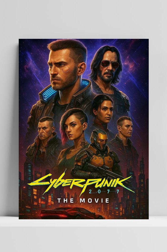 Cyberpunk 2077 Text op 3mm aluminium dibond