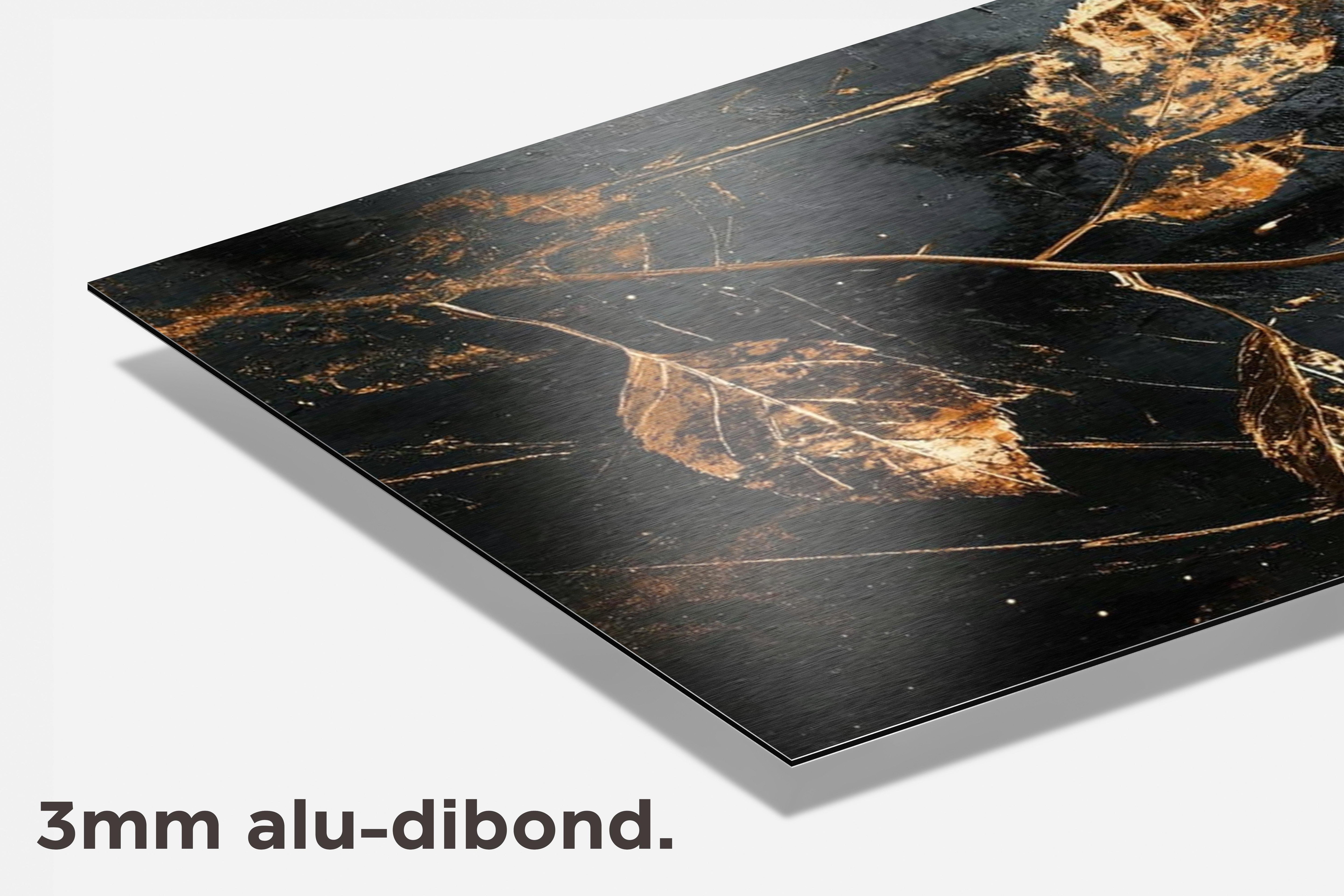Zwarte Roos dibond detail