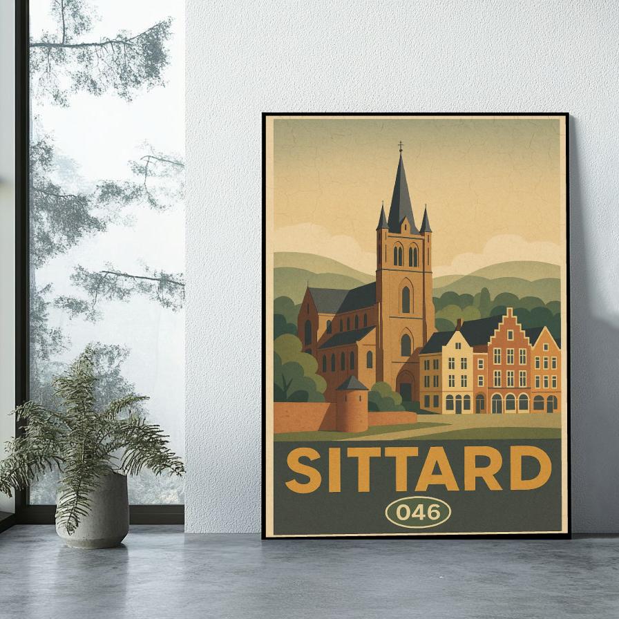 Sittard Netherlands Vintage Text poster sfeerbeeld 1