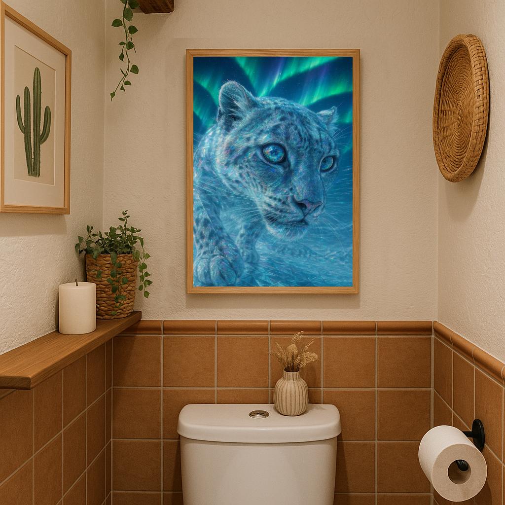 Leopard Northern Lights poster sfeerbeeld 3