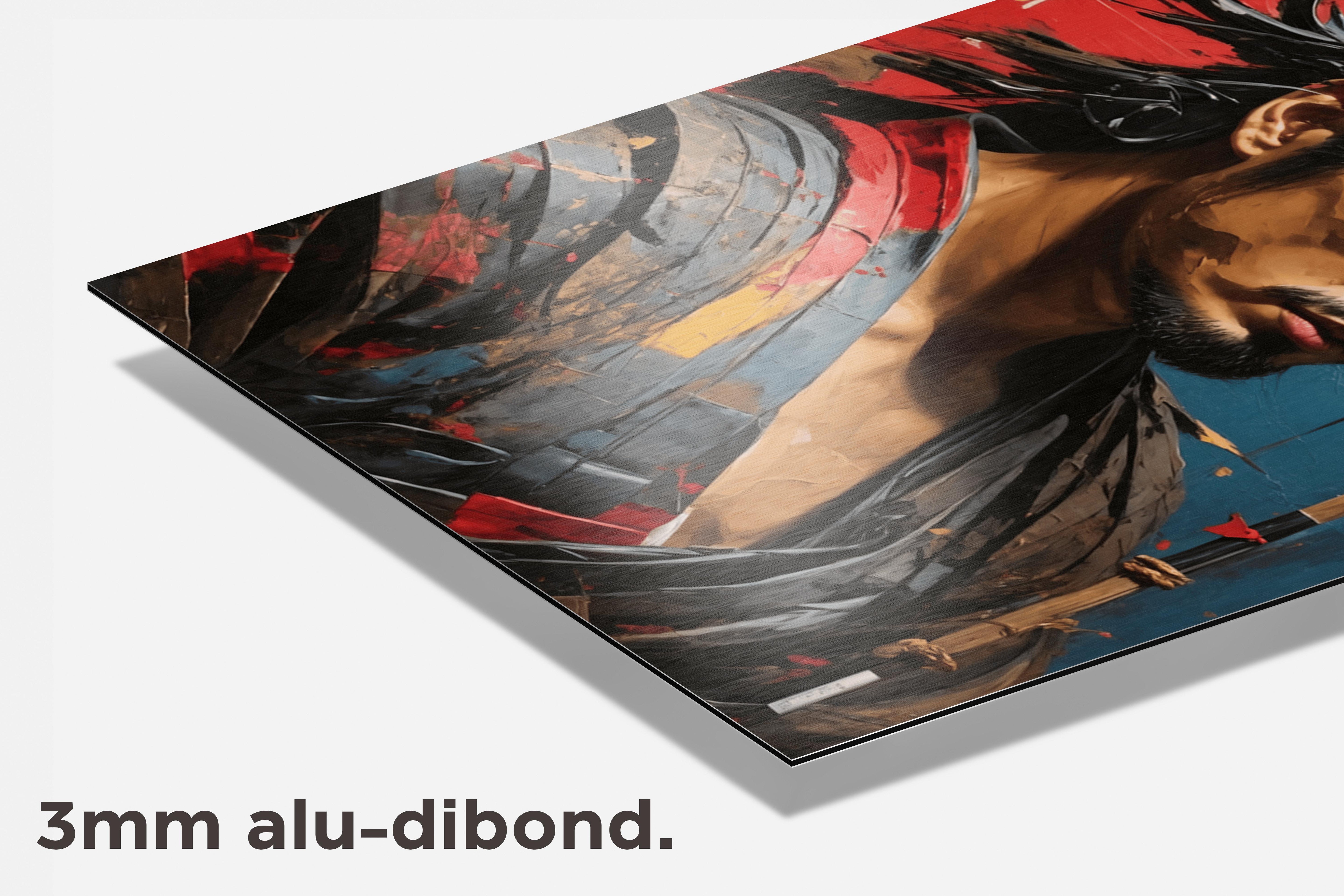 Samurai Kunst dibond detail