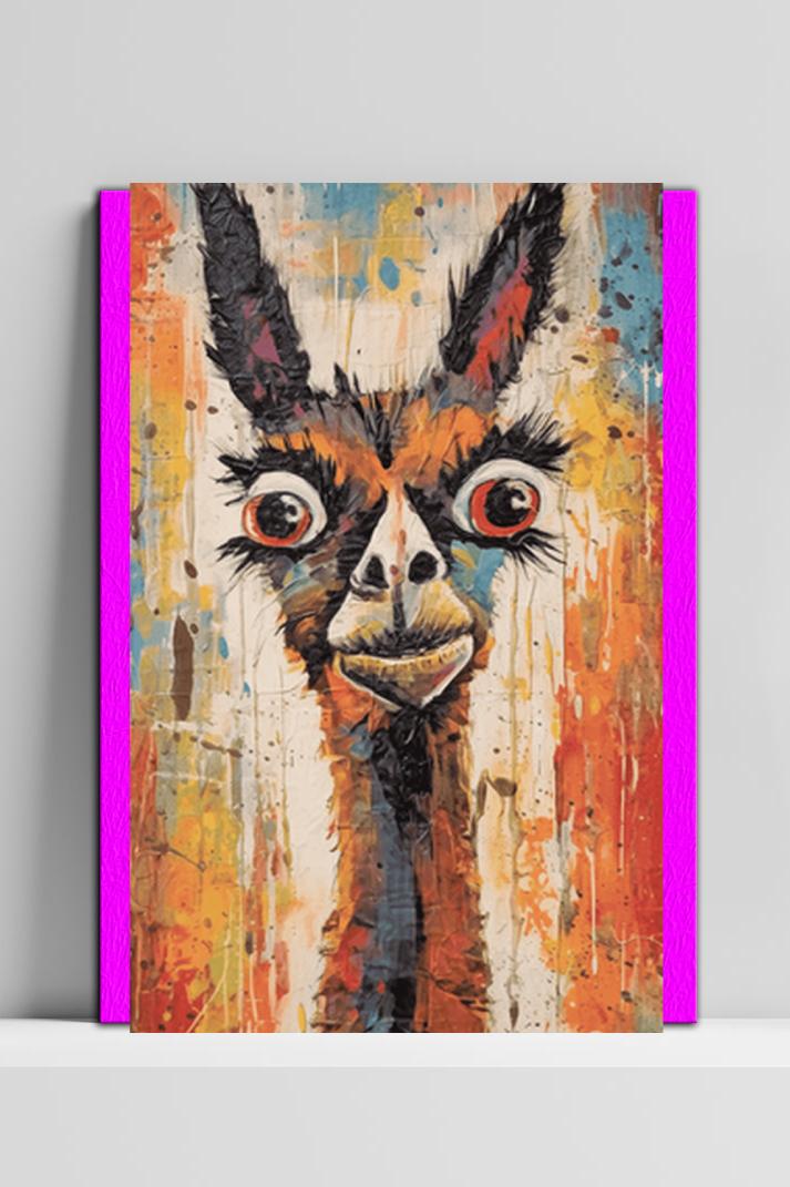 Alpaca op 3mm aluminium dibond